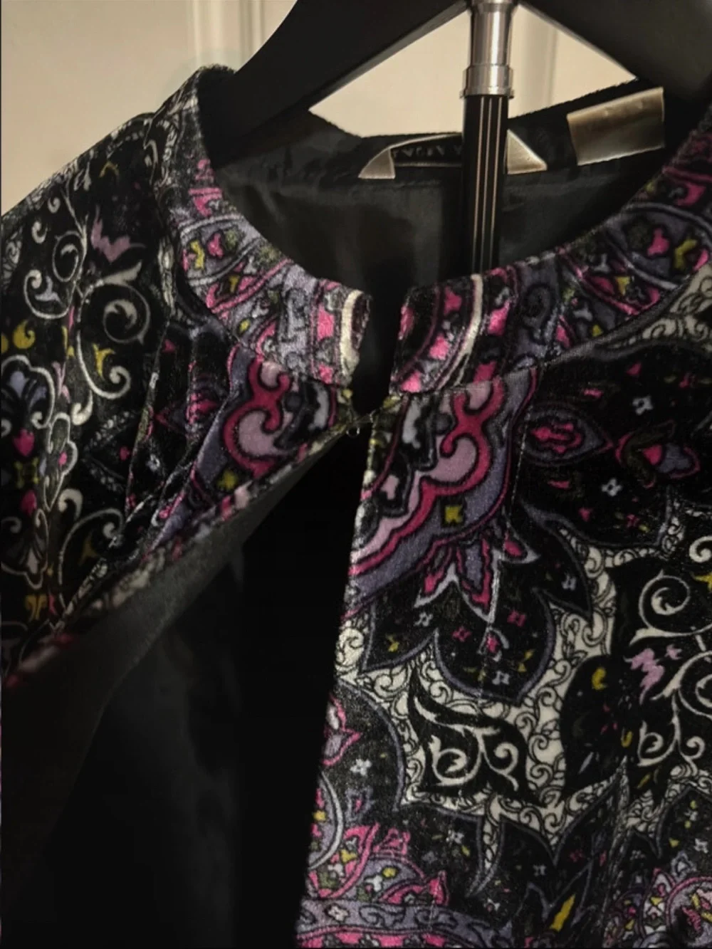 Vintage Laura Ashley Purple Paisley Velour Blazer/ Jacket